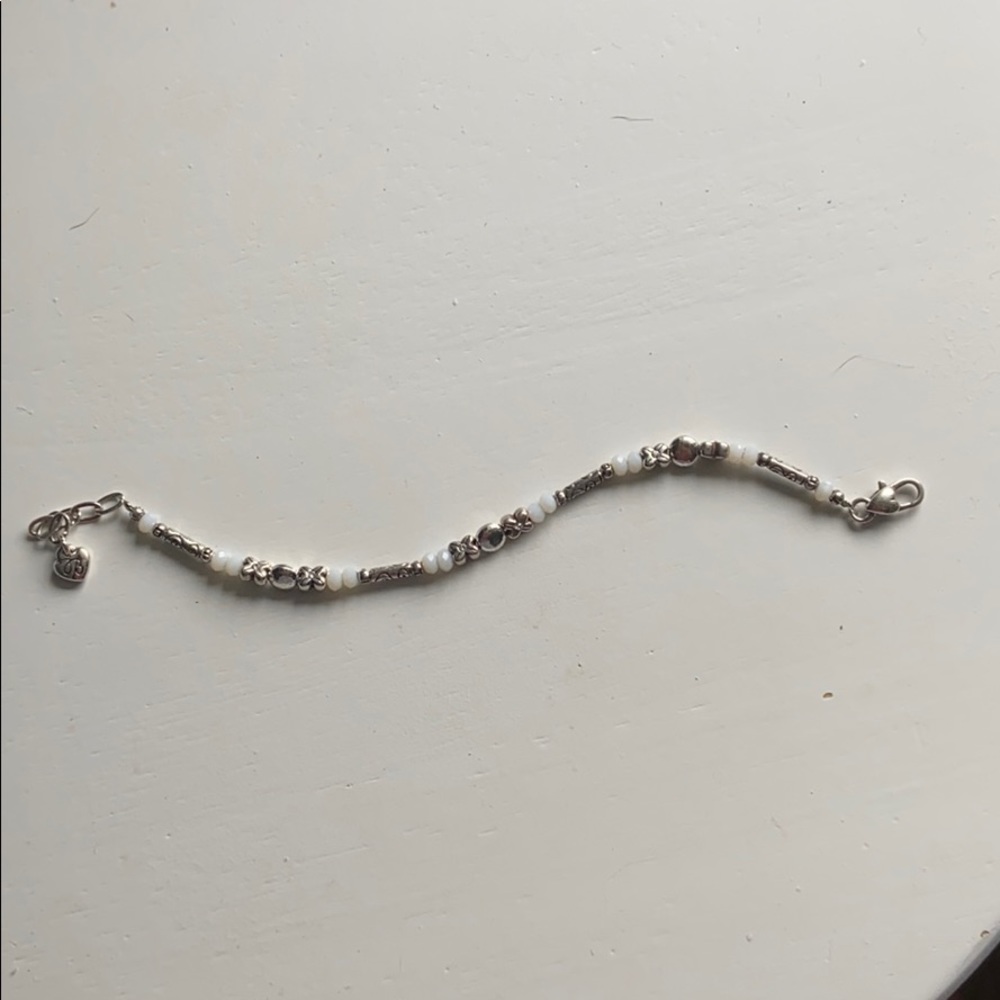 White Gem Silver Chain Brighton Bracelet